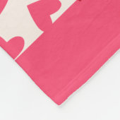 可愛い格言保持ハート パーソナライズされた フリースブランケット (角)