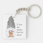 可愛い格言愛する愛する格言物質は何 キーホルダー (裏面)