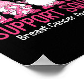 可愛い格言支援分胸癌認識度 ポスター (角)