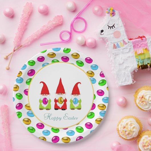 可愛い格言数々のと色のイースターエッグ ペーパープレート (パーティー)