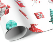 可愛い格言柄の子の名前（サンタさん） ラッピングペーパー (ロールコーナー)