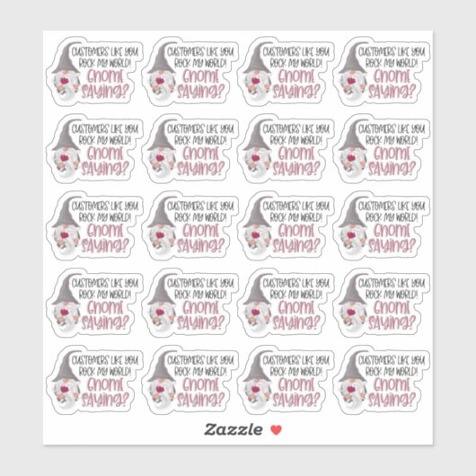 可愛い格言素晴らしのお客さんThank You おもしろい Pun シール (シート)