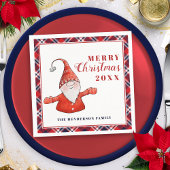 可愛い格言素朴メパーソナライズされたリークリスマス スタンダードカクテルナプキン