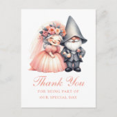 可愛い格言結婚オレンジズサンキューボお洒落ホ ポストカード (正面)