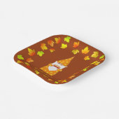 可愛い格言&カラフル紅葉オンテラコッタ ペーパープレート (傾斜あり)