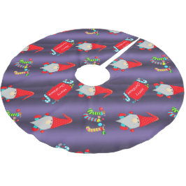 可愛い格言、ブルークリスマス ブラッシュドポリエステルツリースカート