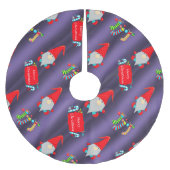 可愛い格言、ブルークリスマス ブラッシュドポリエステルツリースカート (正面)