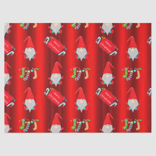 可愛い格言、赤いクリスマス 薄葉紙 (正面)