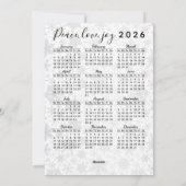 可愛い格言in赤2025カレンダーメリークリスマス シーズンカード (裏面)