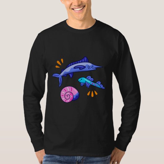 可愛い格闘魚シールHolographicシールC Tシャツ (正面)