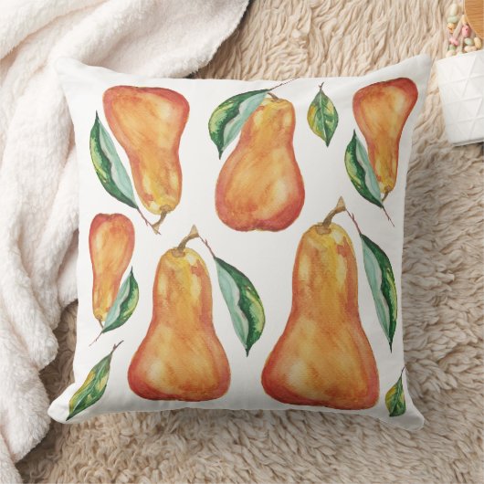 可愛い梨の柄ワンダーカラーアートハンド色彩の鮮やか クッション (ブランケット)