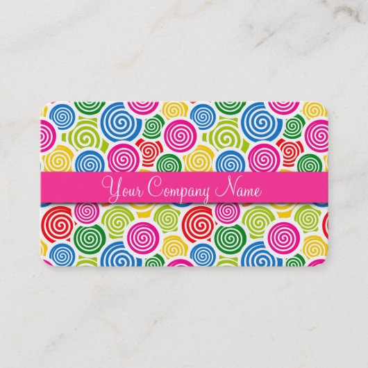 可愛い棒つきキャンデーキャンディショップベーカリー名刺 名刺 (正面)