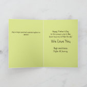 可愛い森うさぎ野花かご母の日 カード (内部)