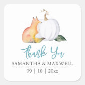 可愛い森の中で赤ちゃんシャワーシール スクエアシール (正面)