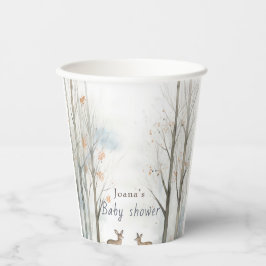 可愛い森の森の赤ちゃんシャワー 紙コップ