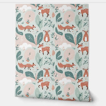 可愛い森キツネと鹿の森の皮と棒