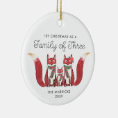 可愛い森パーソナライズされたのキツネ セラミックオーナメント (右)