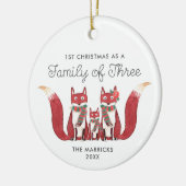 可愛い森パーソナライズされたのキツネ セラミックオーナメント (左)