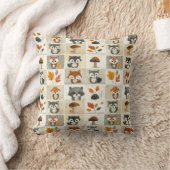 可愛い森林保護模様：かわいい動物 クッション (ブランケット)