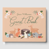 可愛い森林動物の赤ちゃんシャワー ゲストブック (正面)
