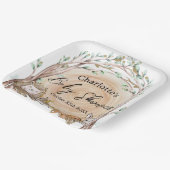 可愛い森林動物の赤ちゃんシャワー ペーパープレート (傾斜あり)