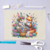 可愛い森林動物キツネ 薄葉紙 (クラフト)