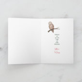 可愛い森林動物グリーンフォレストクリスマス シーズンカード (内部)