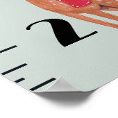 可愛い森林生育図パーソナライズされた ポスター (角)