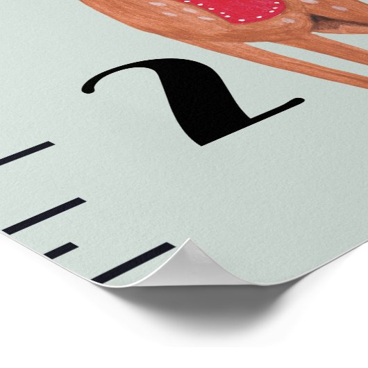 可愛い森林生育図パーソナライズされた ポスター (角)