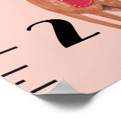 可愛い森林生育図パーソナライズされた ポスター (角)