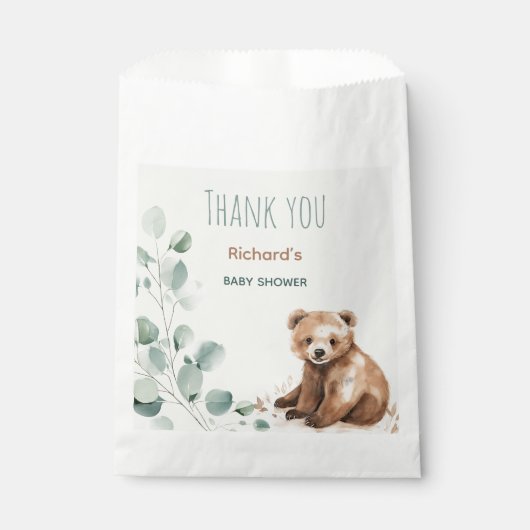 可愛い森離れの人々はシャワーを浴びる フェイバーバッグ (正面)