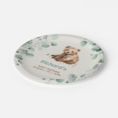 可愛い森離れの人々はシャワーを浴びる ペーパープレート (アングル)