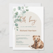 可愛い森離れの人々はシャワーを浴びる 招待状 (正面)