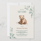 可愛い森離れの人々はシャワーを浴びる 招待状 (正面)