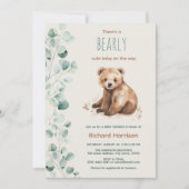 可愛い森離れの人々はシャワーを浴びる 招待状 (正面)