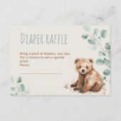 可愛い森離れの人々は赤ちゃんシャワー囲い エンクロージャーカード (正面)