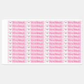 可愛い極熊ピンクの生地の衣料品ラベル ラベル (シート)