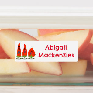 可愛い歌う唐辛子漫画パーソナライズされた ラベル