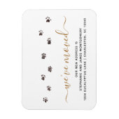 可愛い歩くポープリントブラック金ゴールド新しいアドレス マグネット (縦)