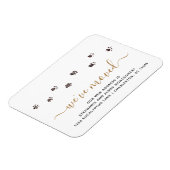 可愛い歩くポープリントブラック金ゴールド新しいアドレス マグネット (左側)