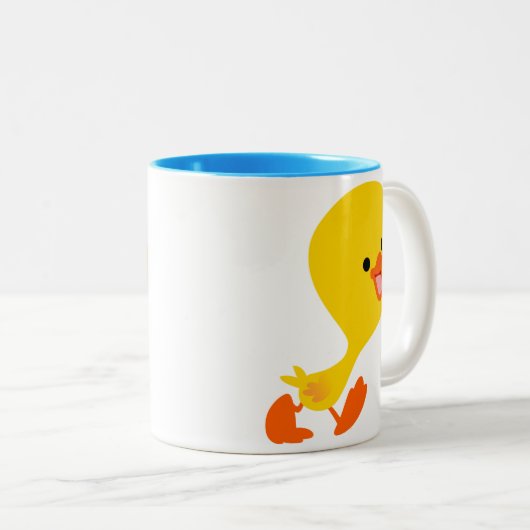 可愛い歩くマンガダクリングマグカップ ツートーンマグカップ (正面右)