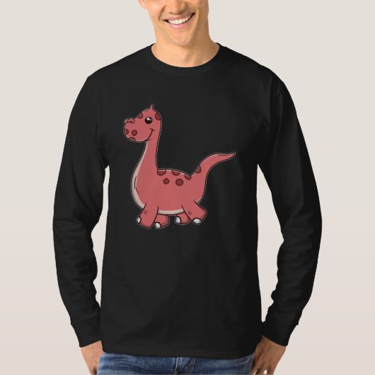 可愛い歩く恐竜 Tシャツ (正面)