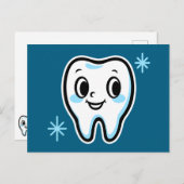 可愛い歯のキャラクター シーズンポストカード (正面/裏面)