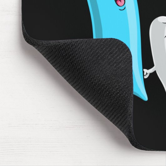 可愛い歯の保持歯ブラシとトートペースト マウスパッド (コーナー)