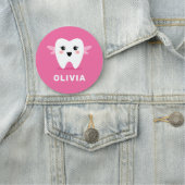 可愛い歯の妖精の小児家族歯医者ピンク 名札 (インサイチュ)