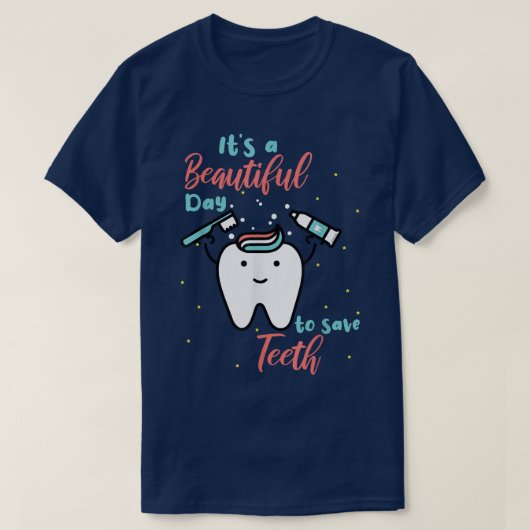 可愛い歯の妖精の美しい日に歯を救つける Tシャツ (デザイン正面)