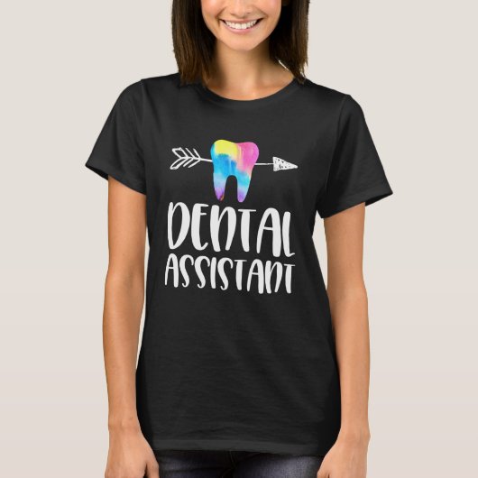 可愛い歯の矢の歯科歯科補助歯科医師 Tシャツ (正面)