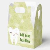 可愛い歯オン緑 – カスタムパーティーの好意ボックス フェイバーボックス (オープン)