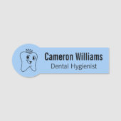 可愛い歯青の歯科クリニックの従業員 名札 (正面)