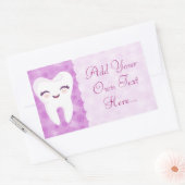 可愛い歯 – パープルカスタム文字シール 長方形シール (封筒)